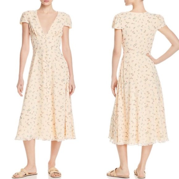 NWT Fame & Partners Floral The Poplar Midi Dress - Picture 1 of 12